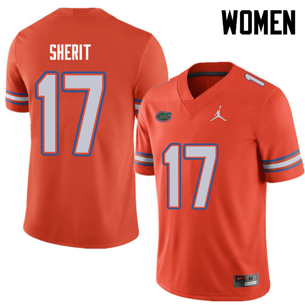 Jordan Brand Women #17 Jordan Sherit Florida Gators College Football Jerseys Sale-Orange